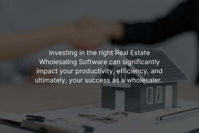 Real Estate Wholesaling Software